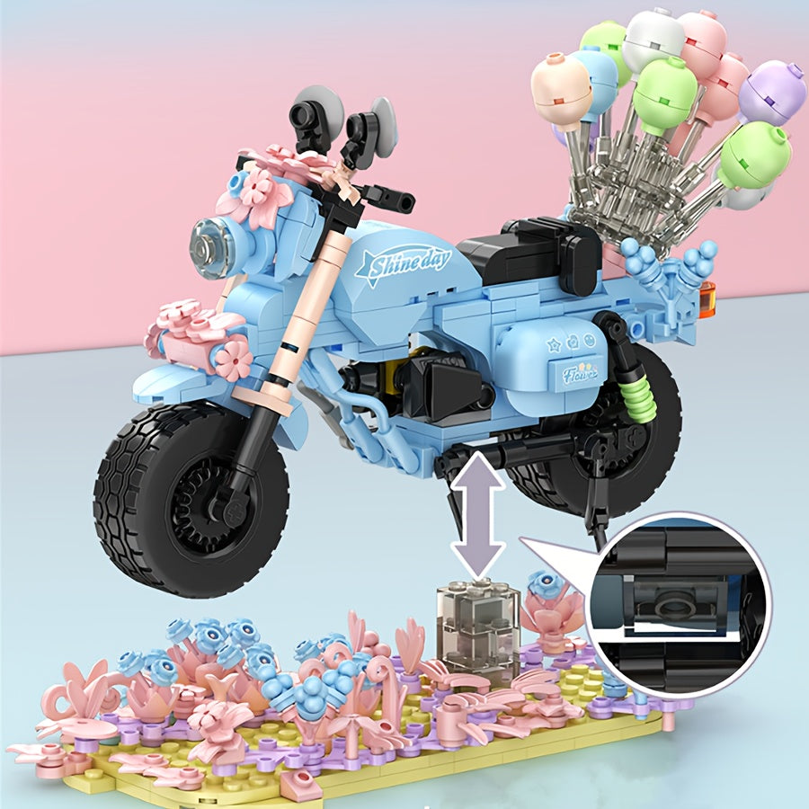 Retro Motorcycle Building Blocks Set - Compliant 6