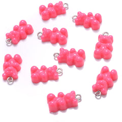 10pcs 10x20mm Bear Charms Acrylic Pendant Jewelry Making Supplies