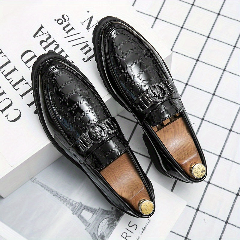Men's Low Heel Loafer Shoes Comfy Non slip Slip On Shoes
