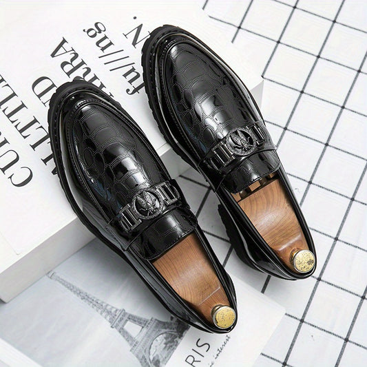 Men's Low Heel Loafer Shoes Comfy Non slip Slip On Shoes