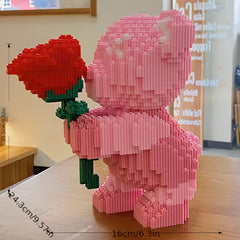 1000pcs Flower Bear Building Blocks Puzzle Set Educational Toy