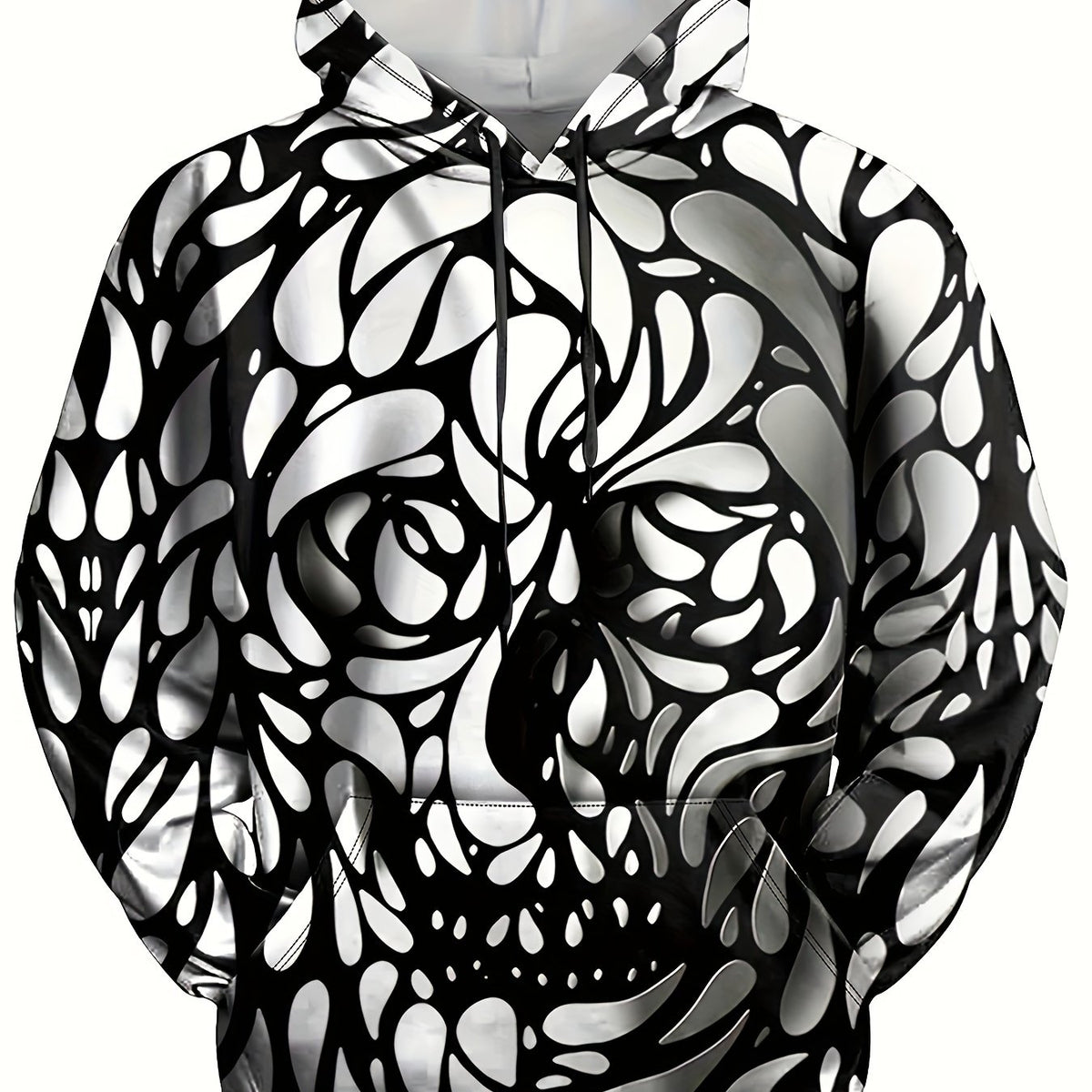 Abstract Skull 3d Print Hoodies For Men Graphic Hoodie