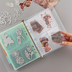 Craft Storage Binder with Colorful Divided Protectors & Pocket Sheets