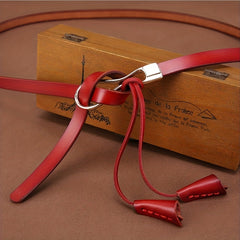 Red Tassel Leather Belt Casual Dress Girdle For Women