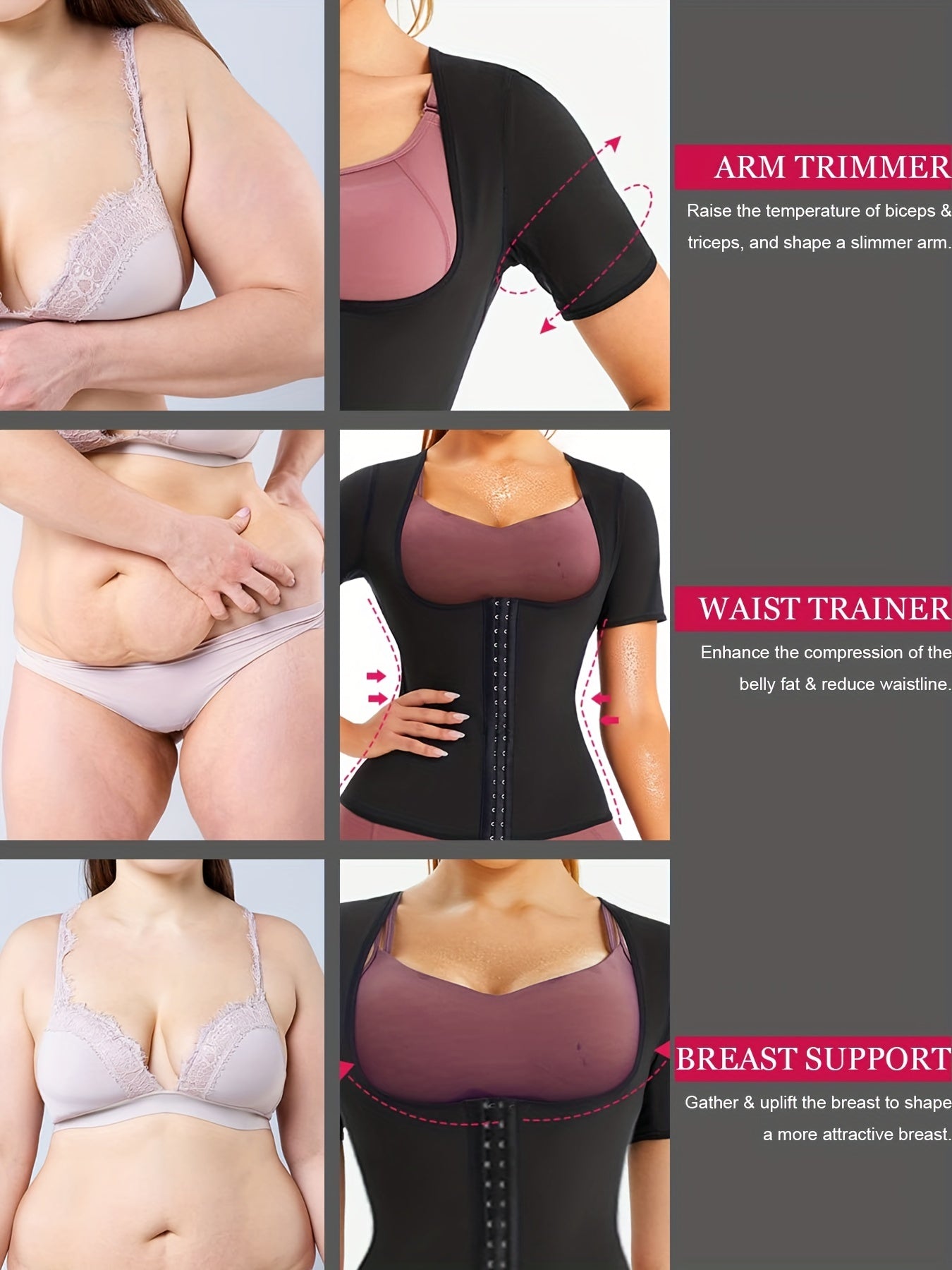 Sauna Body Shaper Sweat Sleeves Waist Trainer Top Women's Activewear