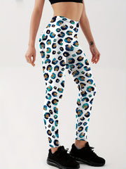 Leopard Print Lip Lifting Yoga Leggings Activewear