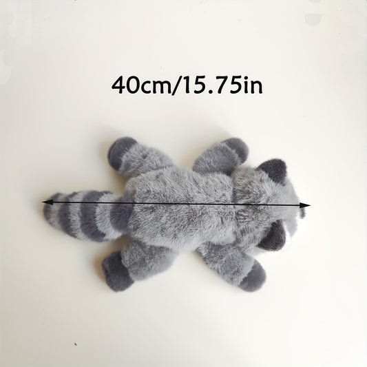 Grey Raccoon Plush Doll Soft Stuffed Animal Toy