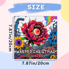 Dark Goth Christmas Coloring Book - Terrifying Santa Scene, Wreaths & More