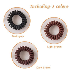 18pcs Spiral Hair Ties Ponytail Holder Coil Hair Ties - No Crease Hair Ties
