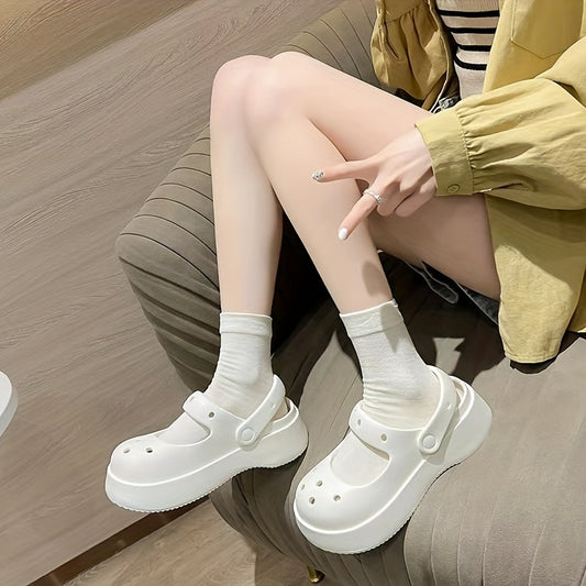 Women's Platform Clogs Hollow Out Slide Shoes