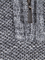 Men's Herringbone Twill Pullover Sweater - Fall Winter High Neck Stretch Jacket