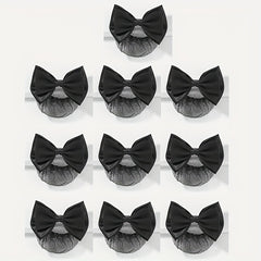 10pcs Bow Hair Satin Ribbon Hair Clips for Girls