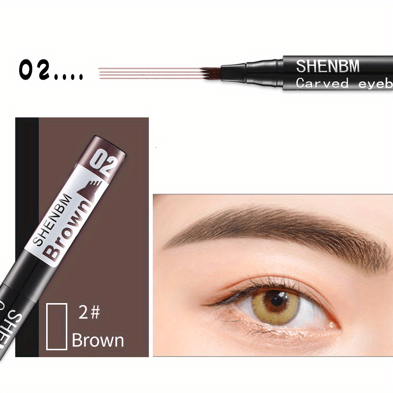 Waterproof and Sweatproof Eyebrow Pencil for Natural Makeup Long Lasting Brown