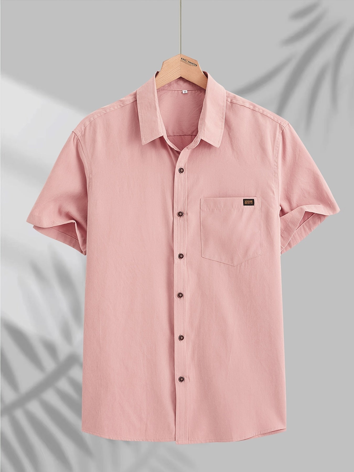 Men's Casual Short Sleeve Button-down Shirt
