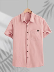 Men's Casual Short Sleeve Button-down Shirt