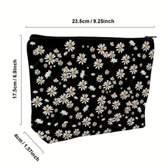 Daisy Makeup Bag Organizer Large Capacity Canvas Travel Toiletry Bag