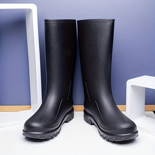 Men High Top Rain Boots Wear resistant Waterproof Non slip Galoshes