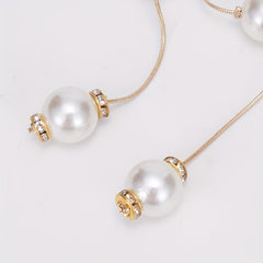Faux Pearl Waist Chain Dress Shirt Waist Decor Belt Metal Chain