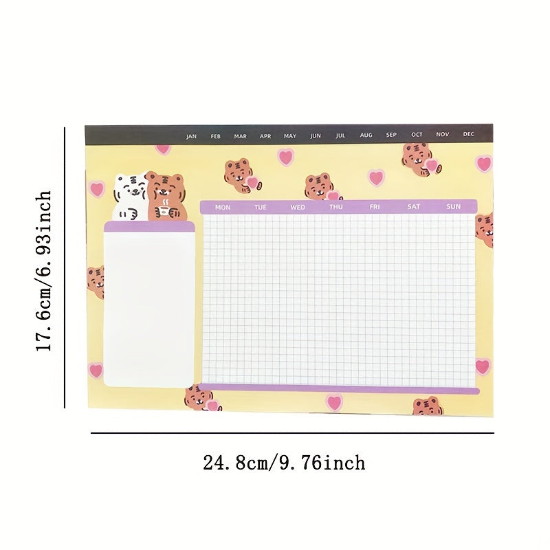 Weekly Planner To Do List Notepad with Calendar Scheduler