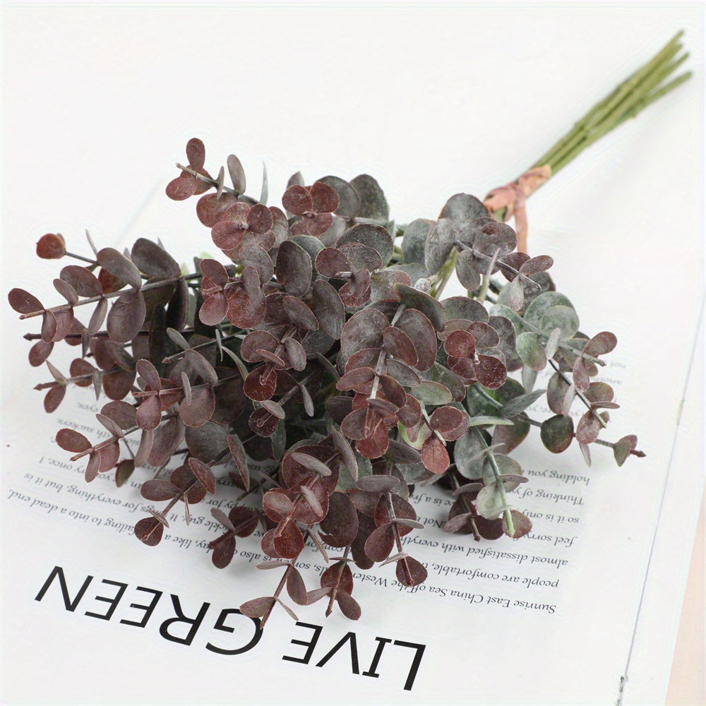 6pcs Eucalyptus Hand held Green Plants DIY Flower Arrangement Props
