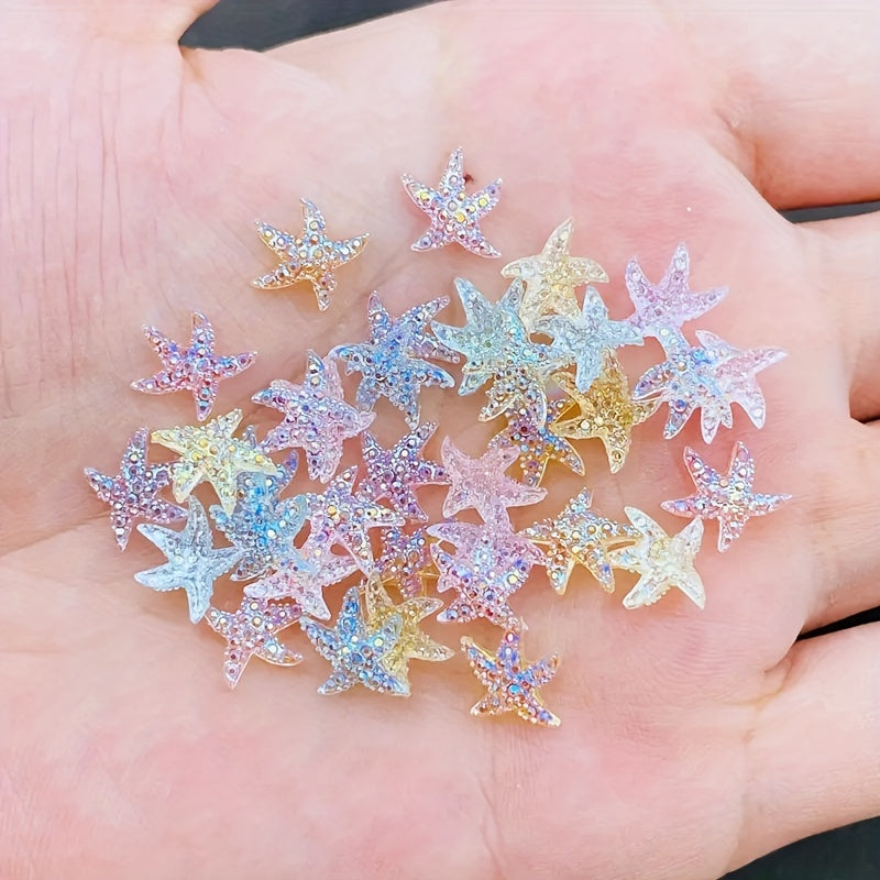 Mixed Mini Starfish Resin Figurine Crafts Ornament Set Ages 14