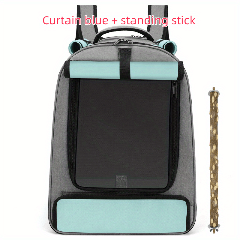 Double Shoulder Parrot Cage Breathable Bird Bag Stainless Steel Food Cup