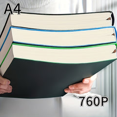 Vintage Style Spiral Bound A4 Soft Notebook 760 Pages