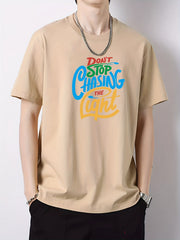Men's Graphic Crew Neck Active T-shirt for Summer