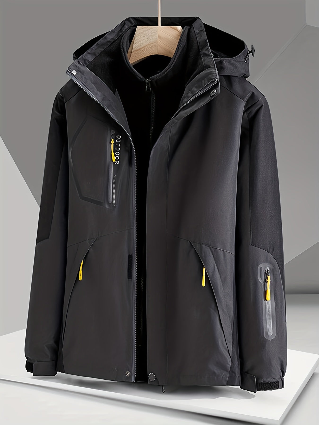 Men's Thermal Hooded Ski Jacket Waterproof & Windproof Coat
