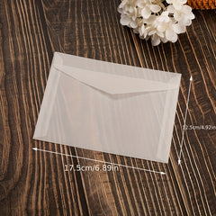 10pcs Sulfuric Acid Paper Transparent Envelope Minimalist Artistic Postcard