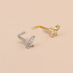 Butterfly Screw Nose Ring Stud for Men & Women