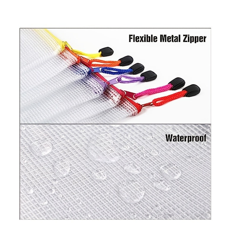 30 Pack Waterproof PVC Mesh Zipper Pouches for Travel Office & Home