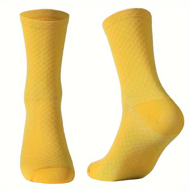 Men's Mid Crew Sport Socks Non Slip Shock Absorption Athletic Socks
