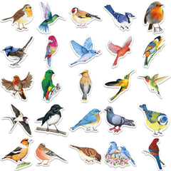 50 Colorful Bird Stickers Scrapbook Laptop Luggage Gift Stickers