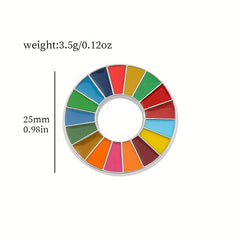 20pcs Random Cartoon DIY Metal Pins for Men Clothes - Seven Rainbow Hair