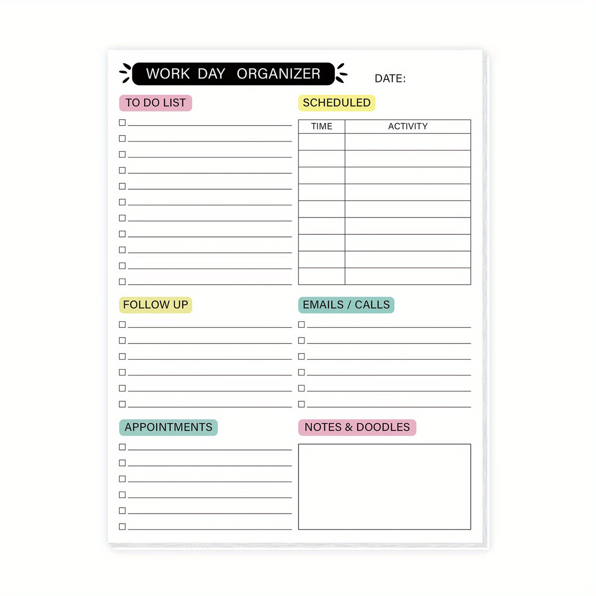 Undated Minimalism Planner Academic Agenda To Do List Notes 100gsm Paper