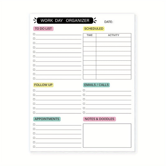 Undated Minimalism Planner Academic Agenda To Do List Notes 100gsm Paper