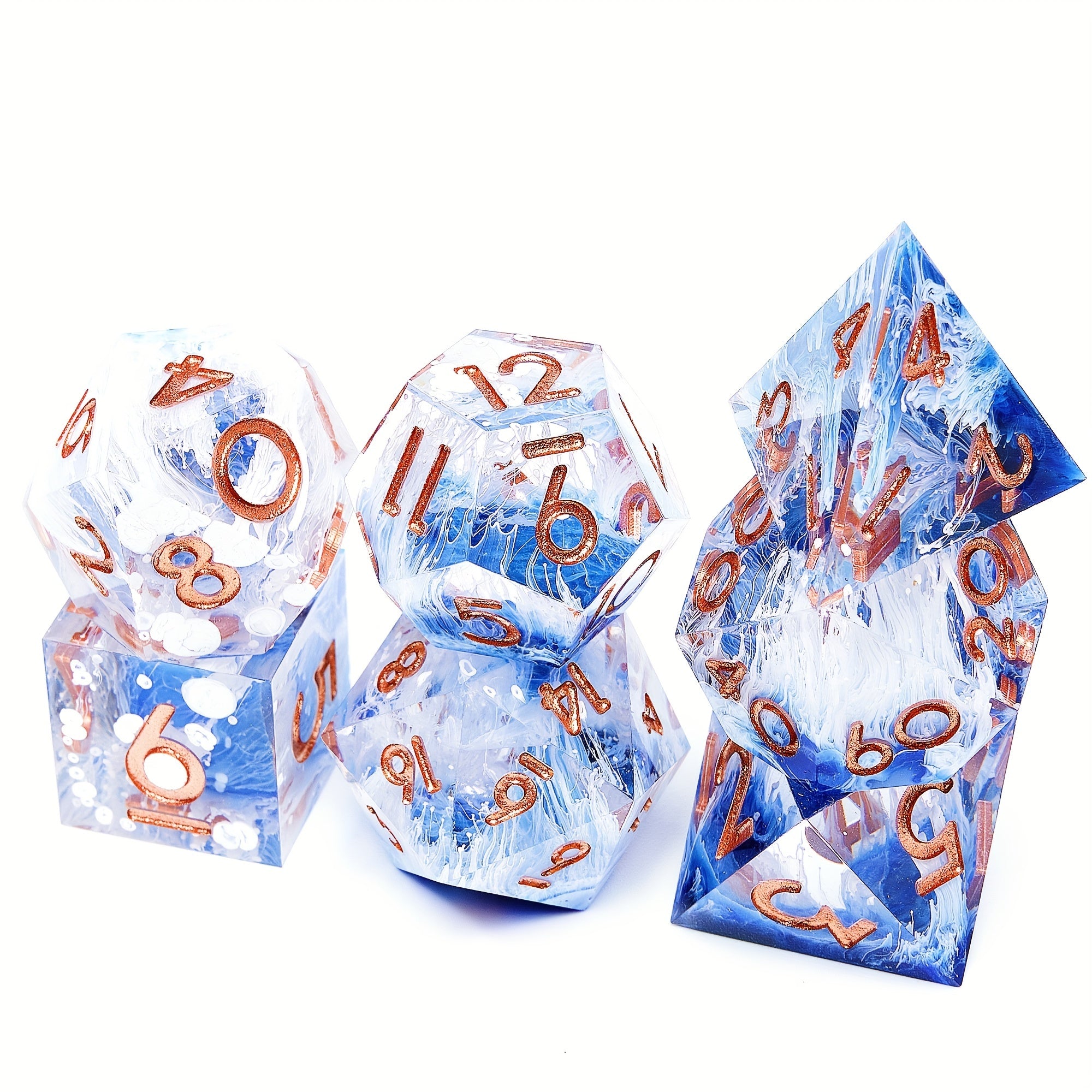 7pcs Resin Polyhedral Dice Set for Role Playing Games