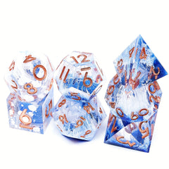 7pcs Resin Polyhedral Dice Set for Role Playing Games