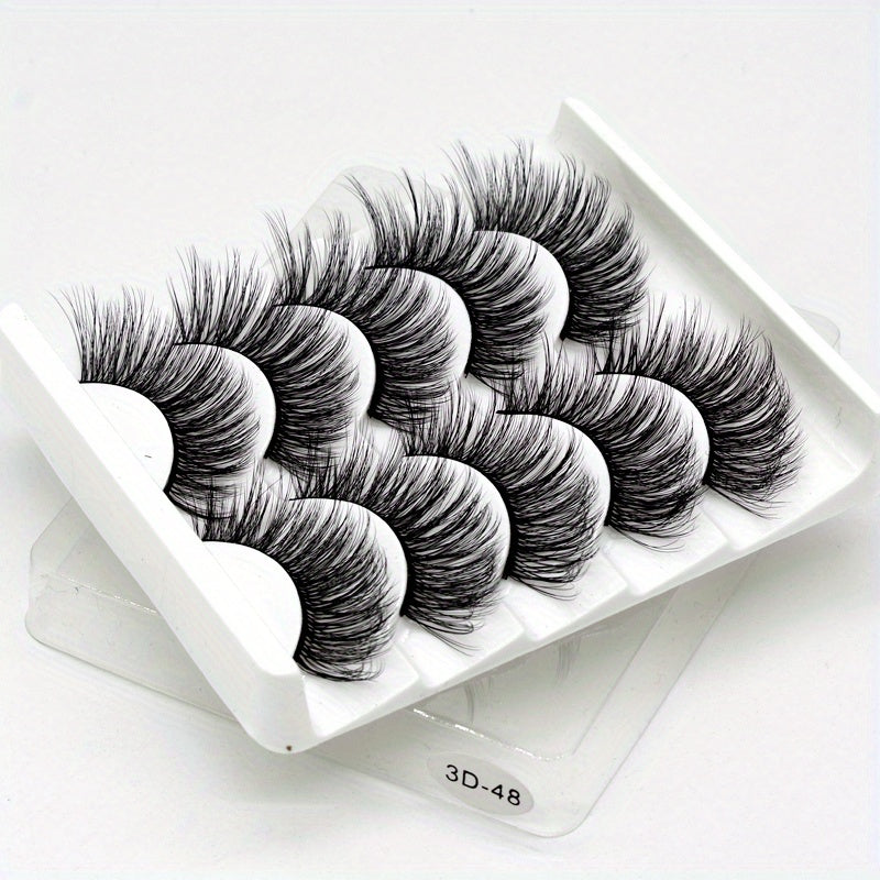 5 Pairs 3D Mink Lashes Natural Thick And Long False Eyelashes Extension