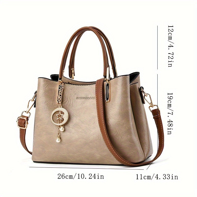 Women's Tote Bag Handbag Shoulder Strap Commuter Satchel Crossbody Purse Charm A