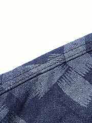 Men's Geometry Pattern Turn-down Collar Jacket