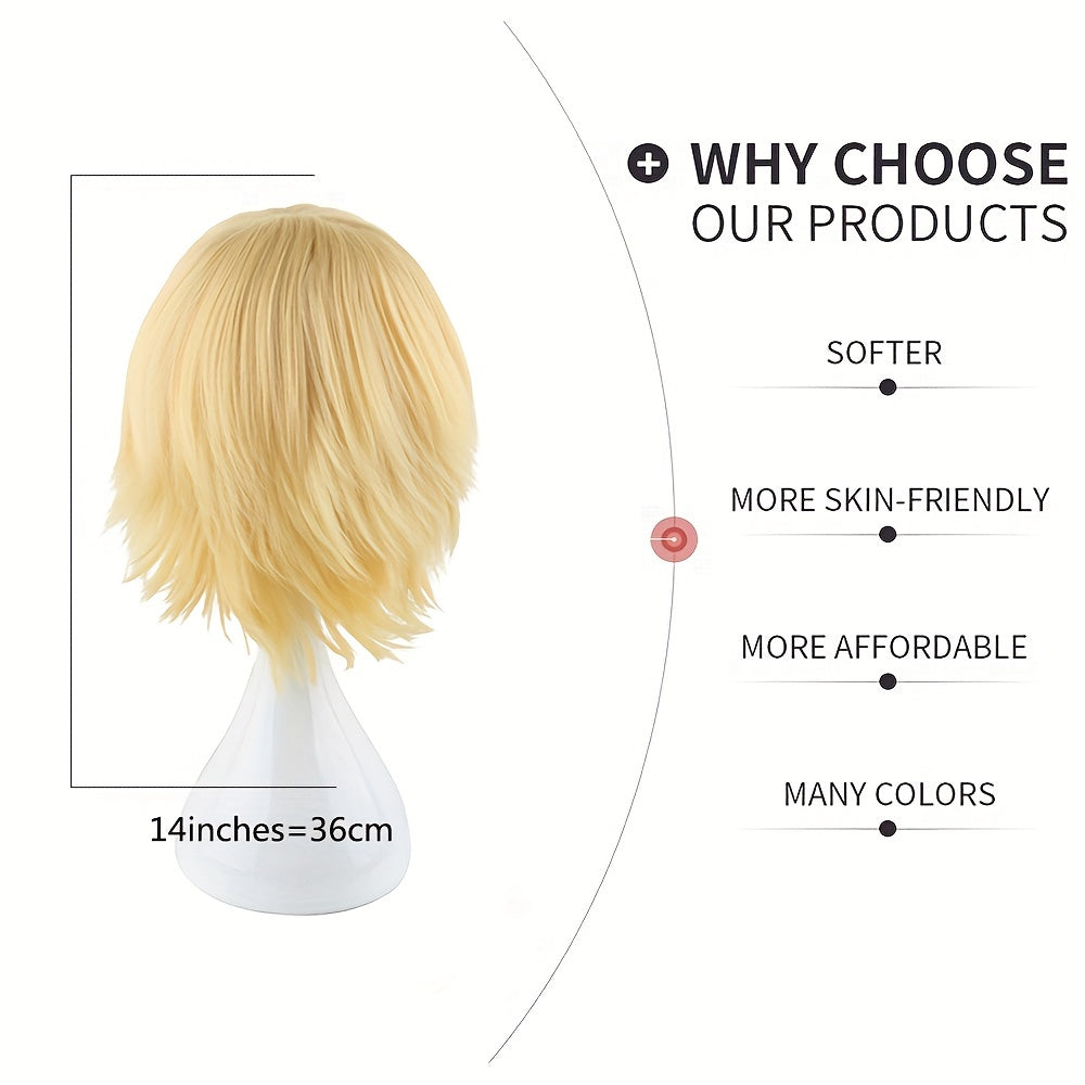 Men's 14 Inch Anime Cosplay Wig