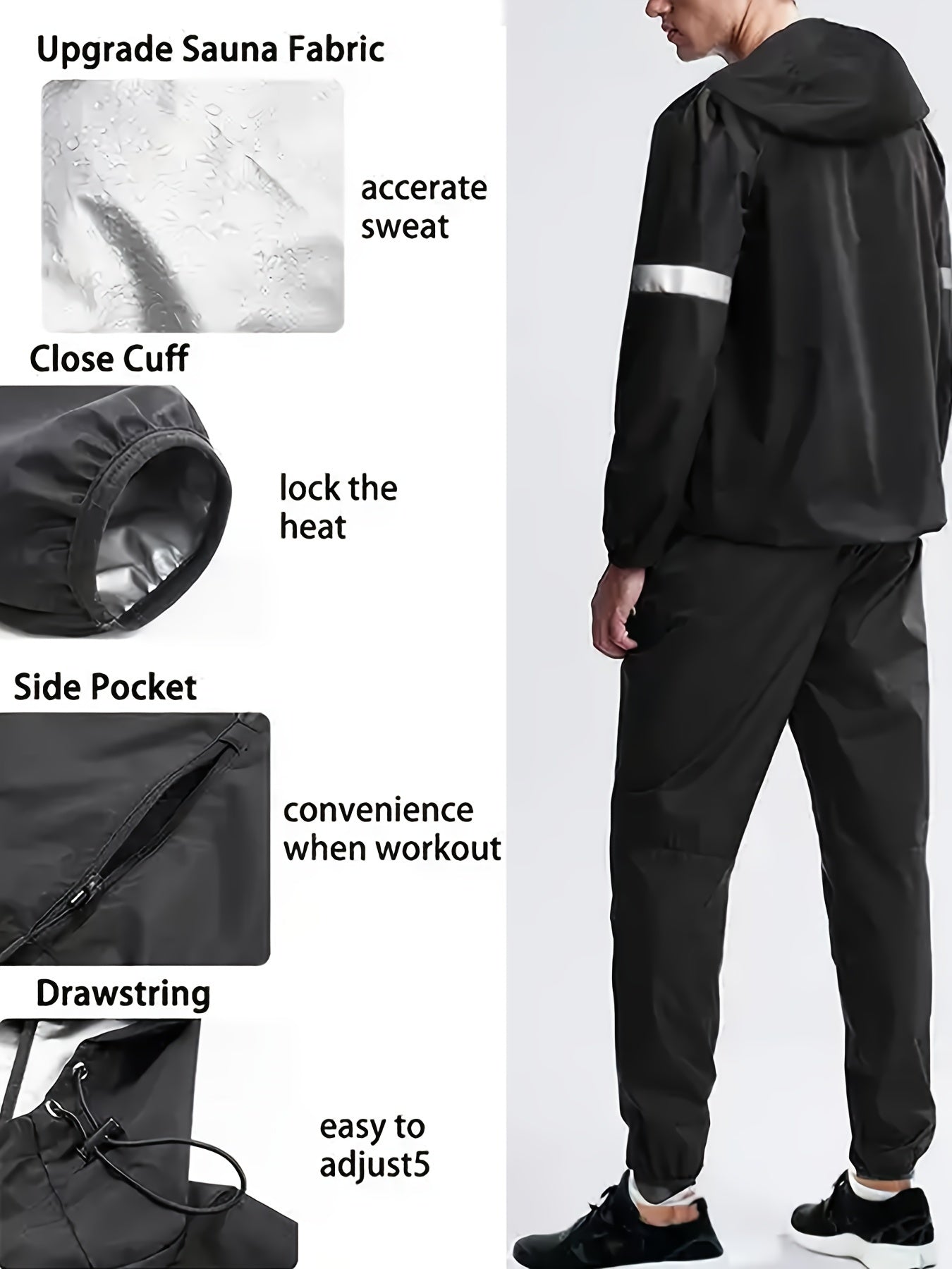 Men's Stretch Fitness Training Hoodie Zipper Quick Dry Solid Jacket