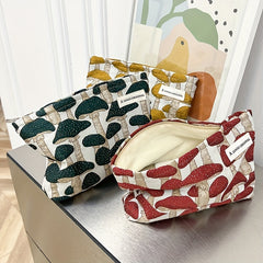 Mushroom Print Makeup Storage Pouch & Toiletry Organizer