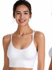 Wireless Sports Bra Double Straps Running Workout Women's Lingerie