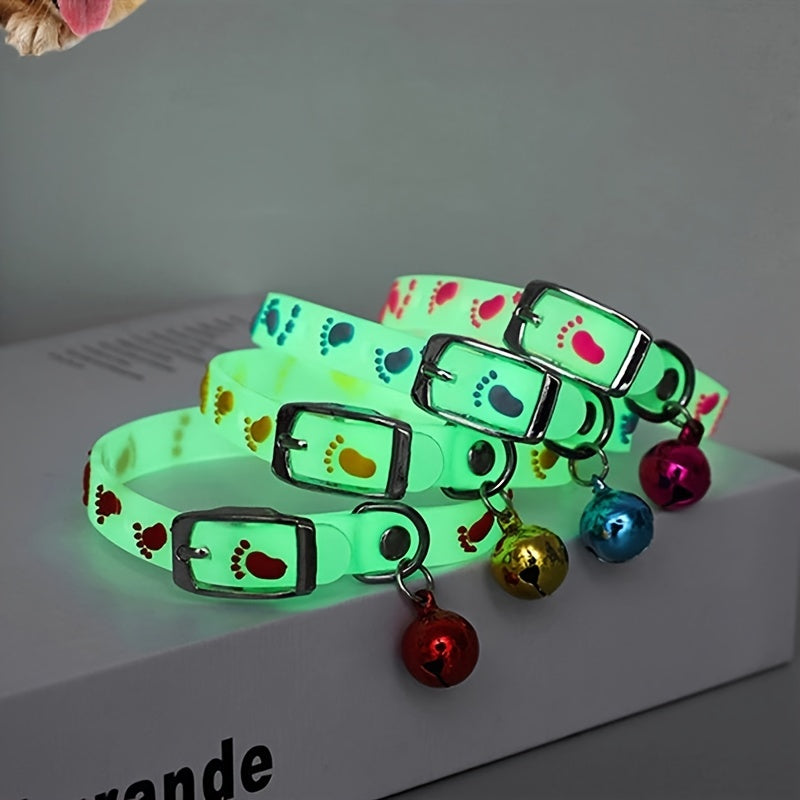 Reflective Pet Collar w/ Bell for Small Dogs/Cats