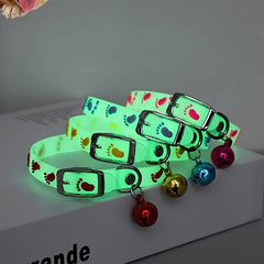 Reflective Pet Collar w/ Bell for Small Dogs/Cats