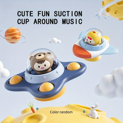 Rocket Spinning Top Toy Baby Cartoon Gyroscope