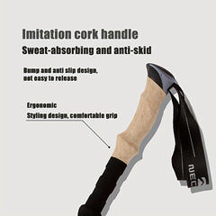 Folding Hiking Pole Ultra-light Walking Stick for Camping Hiking Trekking
